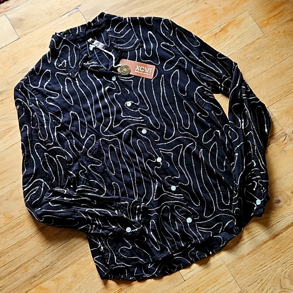 XCVI Black & Gold Shimmer, NWT